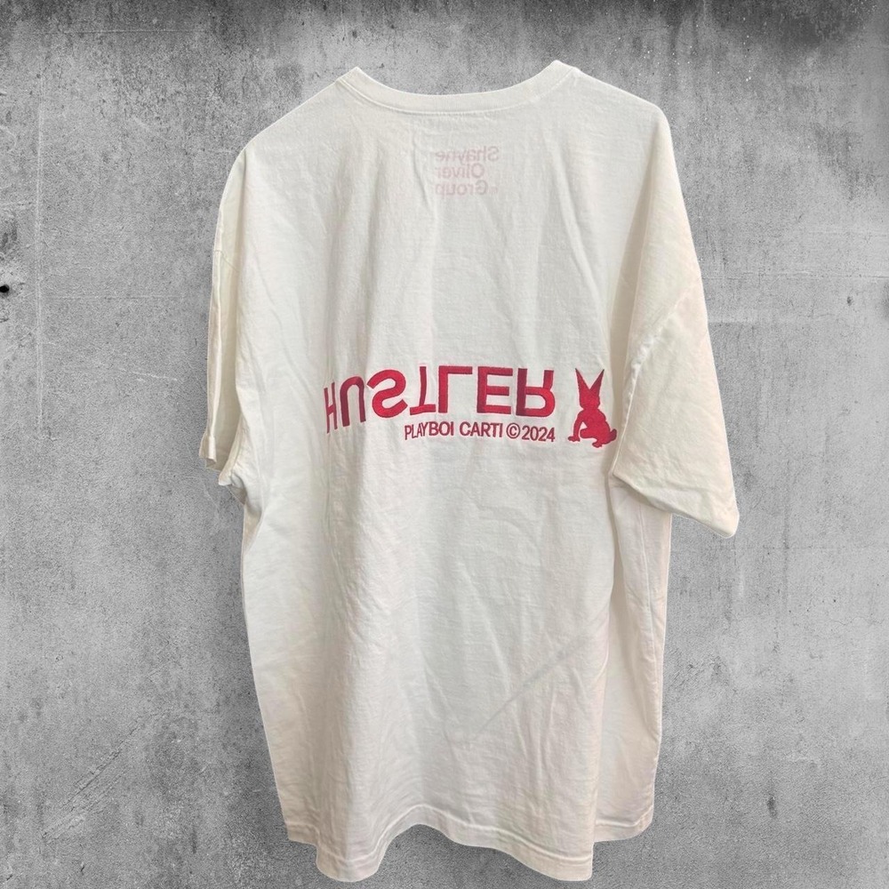 Playboi Carti x Shayne Oliver Group Hustle Merch Tee with playboy graphic Size L - Picture 4 of 7